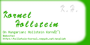 kornel hollstein business card